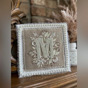 Letter M wood frame